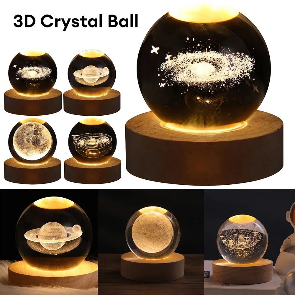 LÁMPARA LED ESFERA 3D CON LUZ