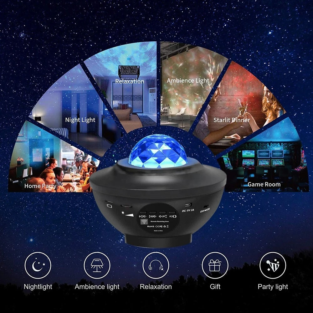 PROYECTOR DE GALAXIA LED CON BLUETOOTH