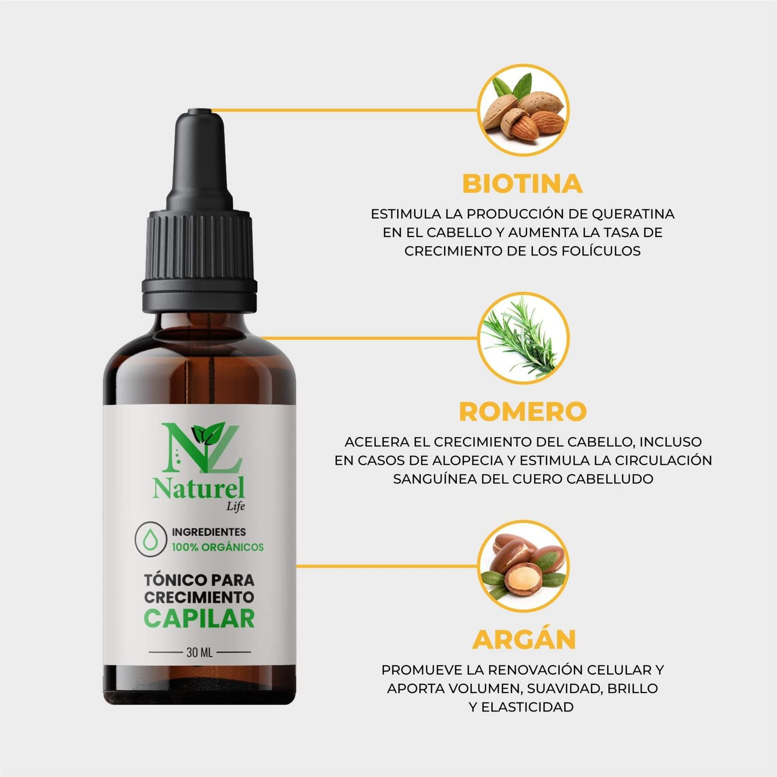 SÉRUM PARA EL CRECIMIENTO CAPILAR NATUREL LIFE